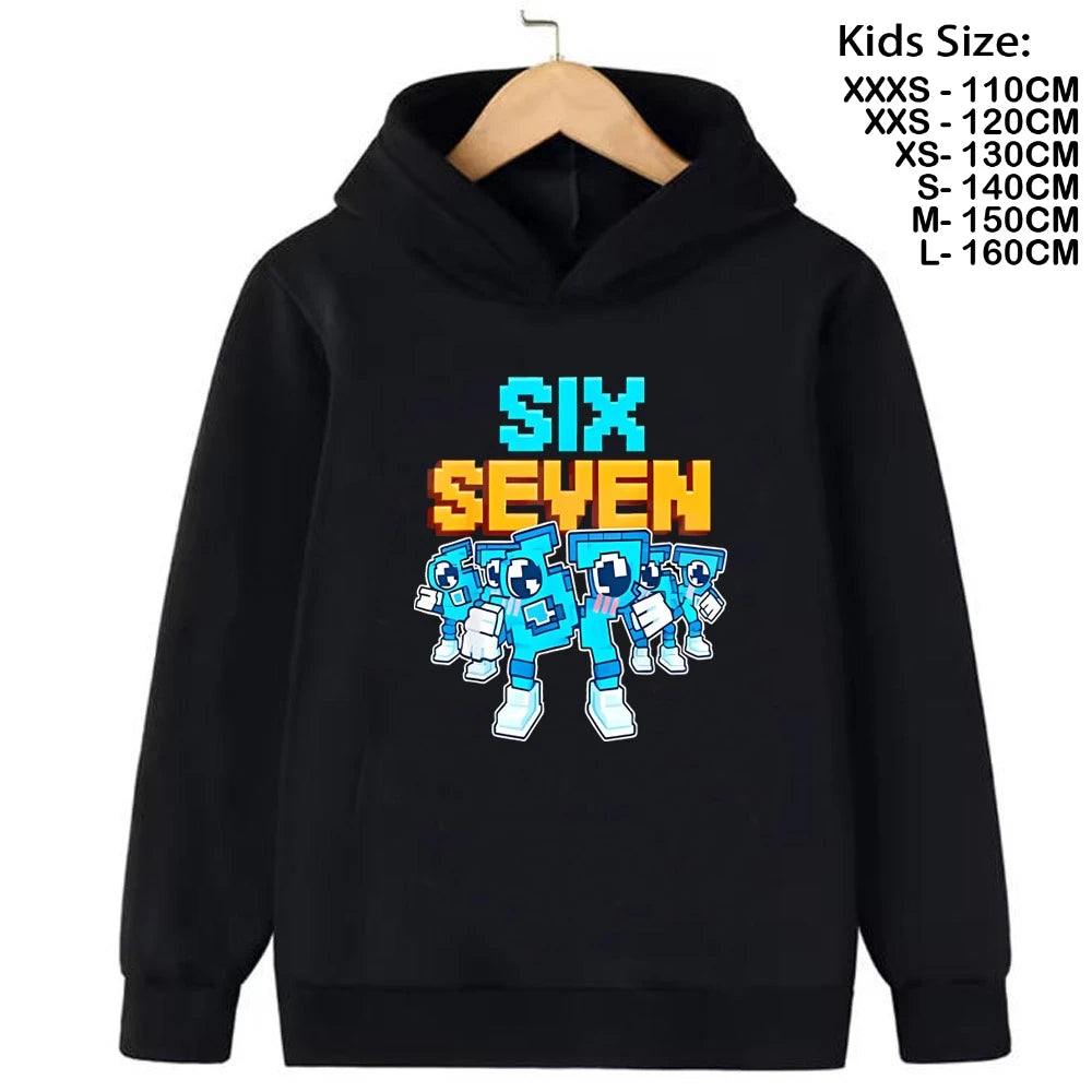 67 Six Seven Steal A BrainRot Kids Hoodie 🧥🔥 Trendy Cartoon Sweatshirt - ThiGui