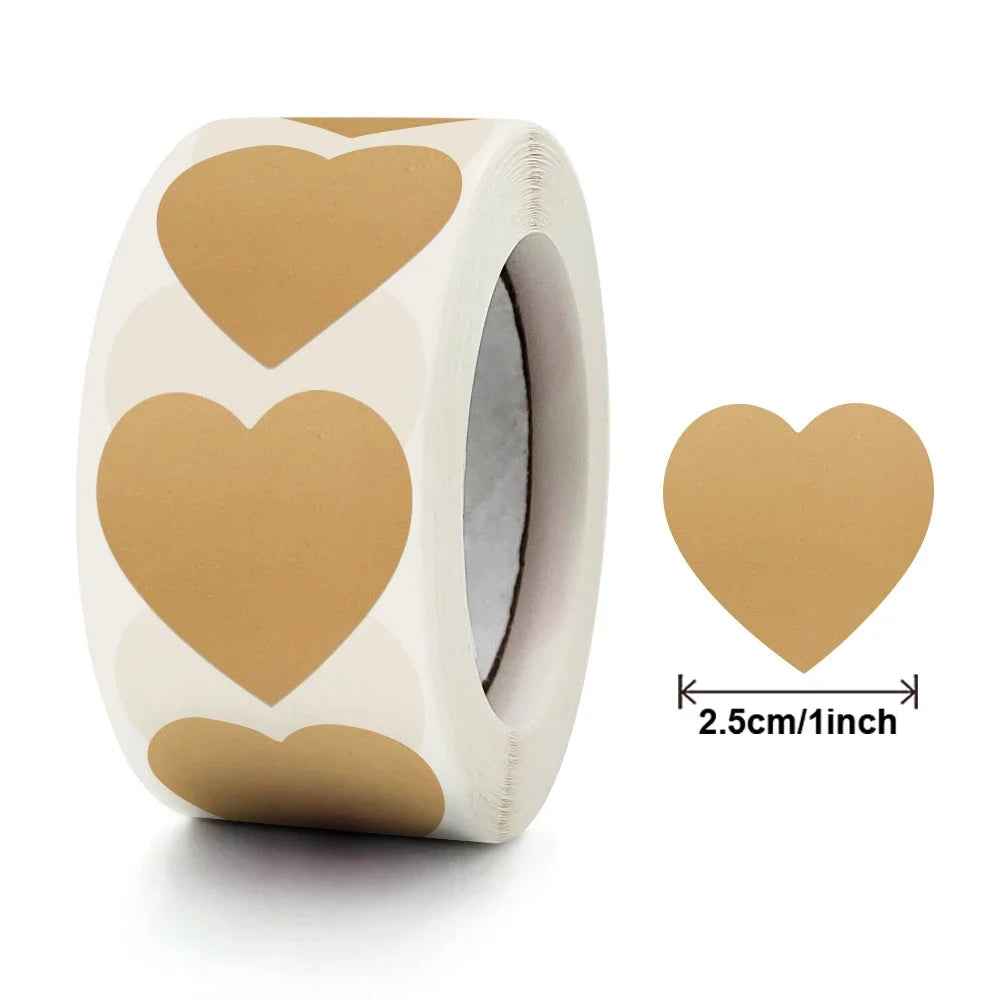 🎨Stick with Love – Cute Round Heart Stickers for Gifts, Crafts & Parties - ThiGui