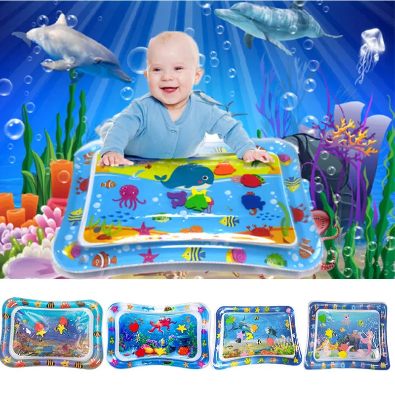 💧 Baby Water Play Mat – Inflatable Tummy Time Fun for Little Explorers! 🐢🌞 - ThiGui