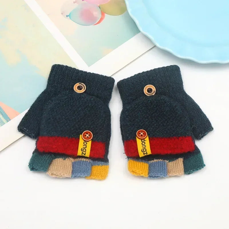🧤✨ Flip-Top Kids Gloves – Warm, Practical & Perfect for Autumn-Winter Adventures! 🎒✍️ - ThiGui