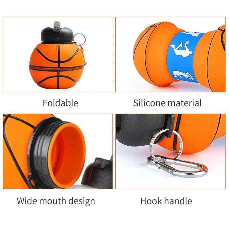 💧Foldable Sports Ball Water Bottle for Boys That’s Fun Practical and Perfect for School or Play - ThiGui