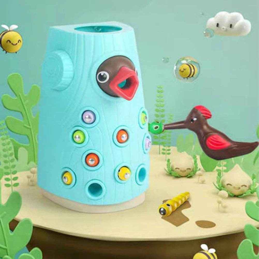 🐥Peck, Catch, and Learn – The Adorable Magnetic Woodpecker Game for Busy Little Hands! - ThiGui