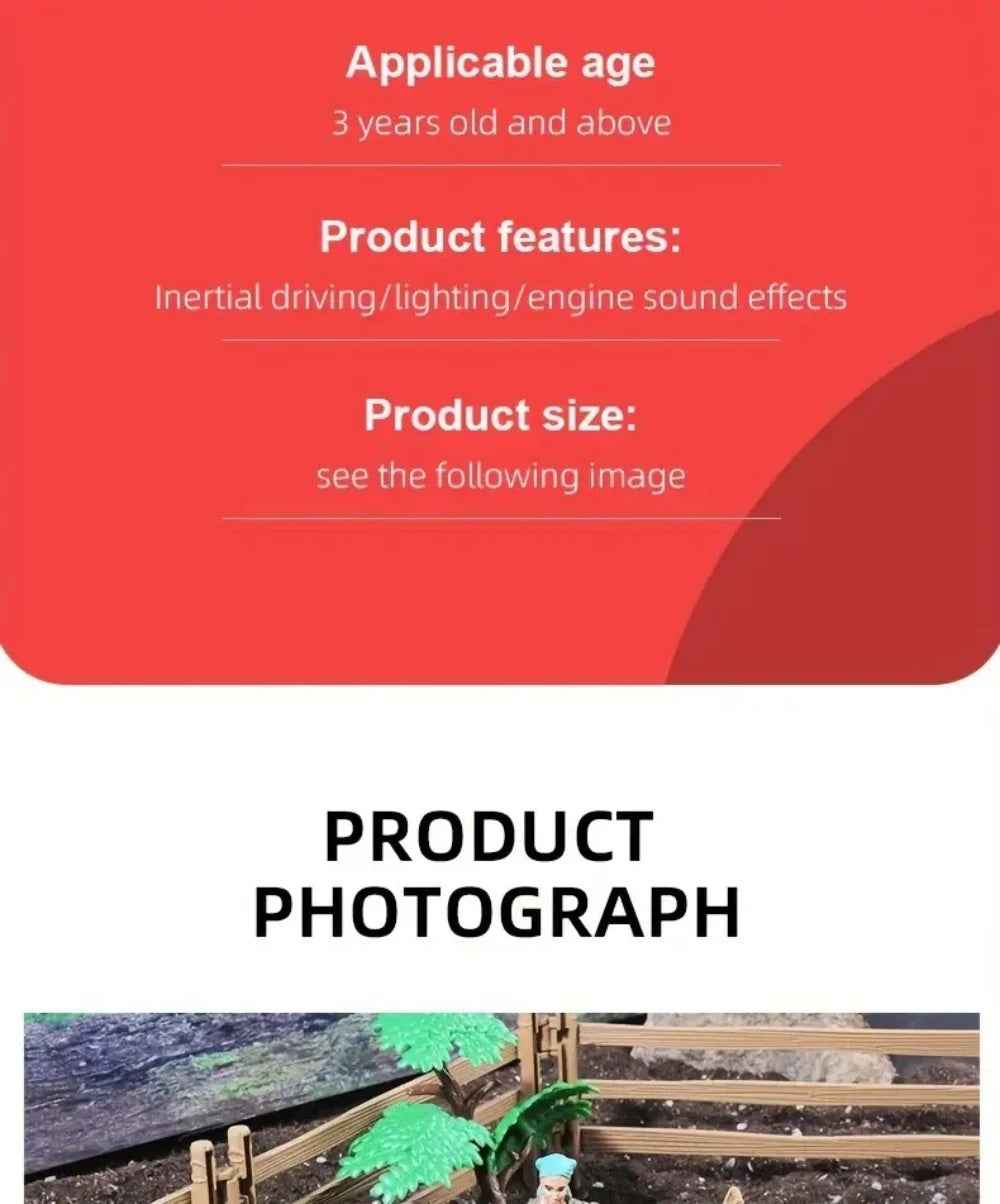 🚜 Big Wheels, Bright Lights – Farm Tractor Toy with Sounds & Trailer Fun! 🎶🌾 - ThiGui