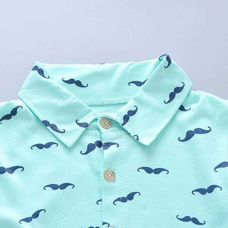 🧢 Charming Little Explorer Set – Cool Summer Shirt & Shorts for Adventurous Boys - ThiGui