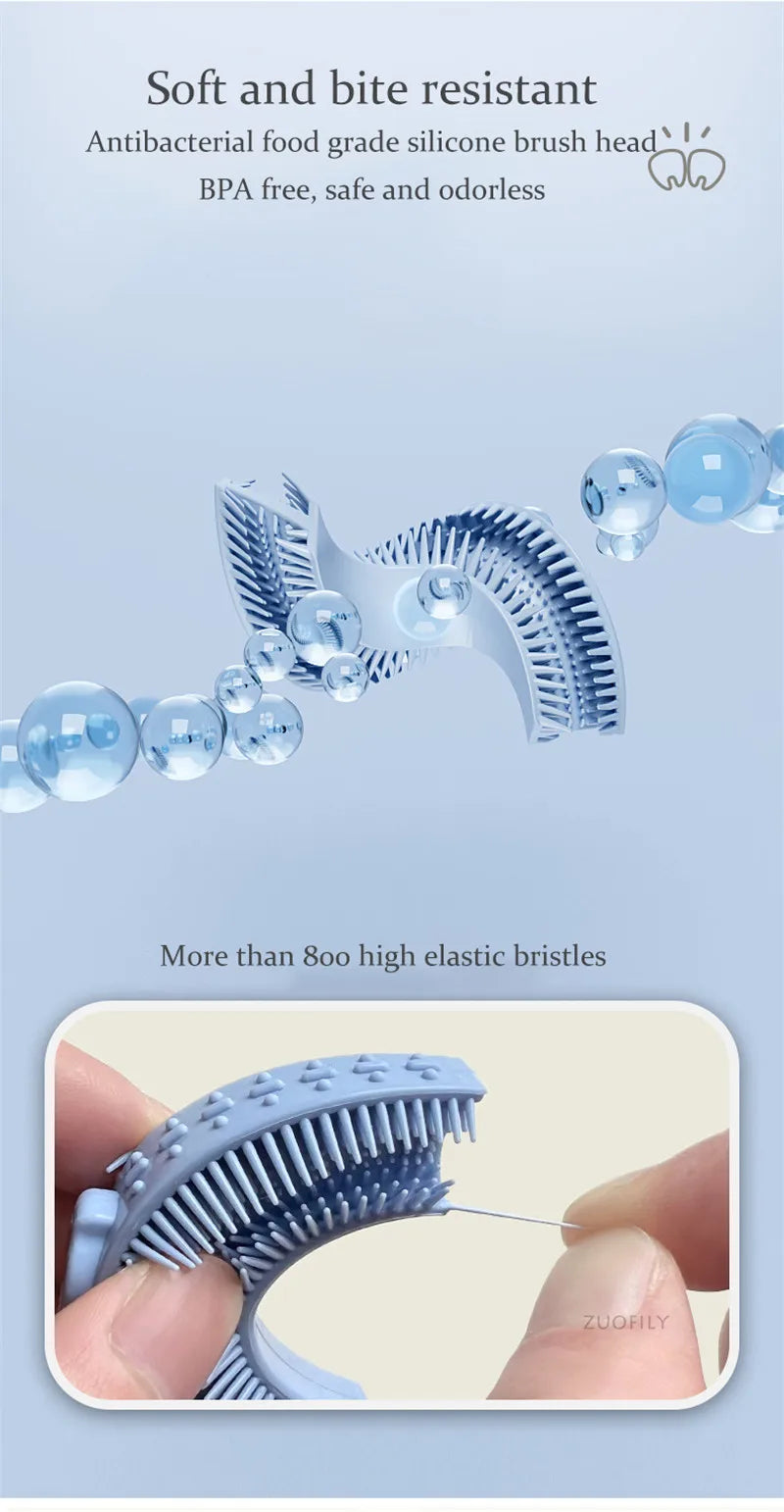 🪥🧸 360° U-Shaped Cartoon Toothbrush – Gentle, Fun & Perfect for Little Smiles! 🌟👶 - ThiGui