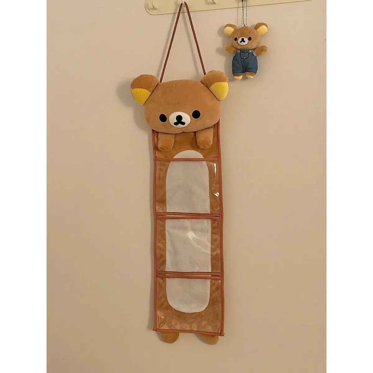 ✨ Adorable Rilakkuma Wall Storage Bag 🐻 – Tidy Up with a Smile! - ThiGui
