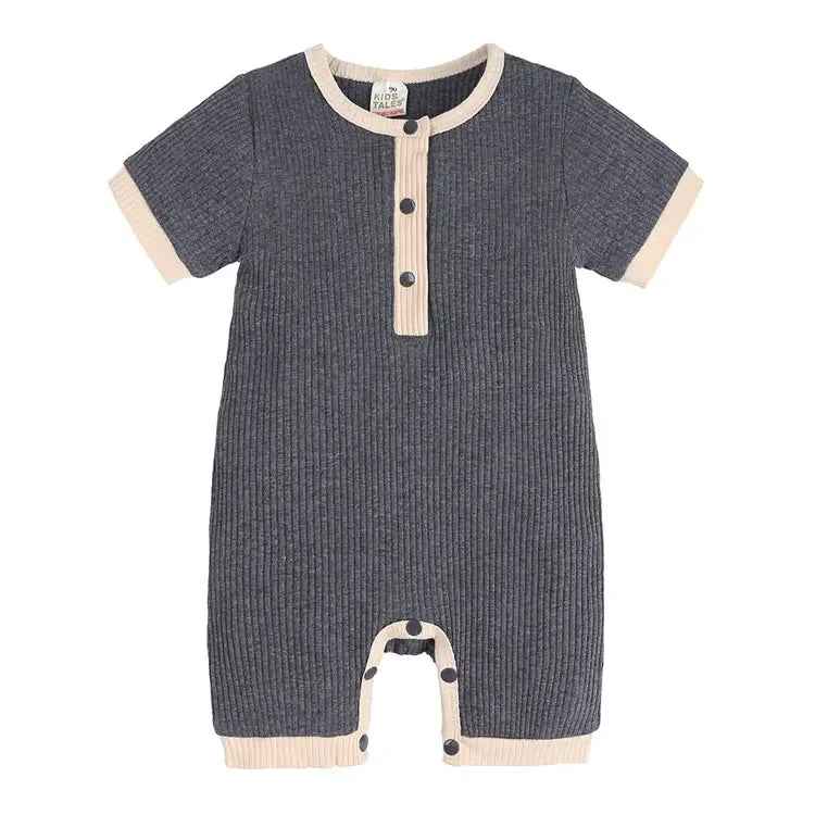 🌞 Cotton-Linen Baby Romper – Breezy Summer Comfort for Boys 3–18 Months 🧺💙 - ThiGui