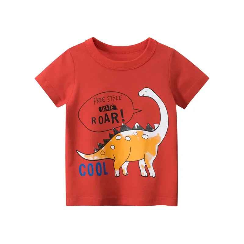 👕Adorable Cotton Cartoon Tees – Comfy Summer Fun for Little Explorers! - ThiGui