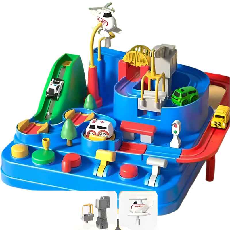 🚂 Adventure on Track – Rail Car Puzzle Toy with Rockets, Animals & Brainy Twists! 🧩🚀 - ThiGui