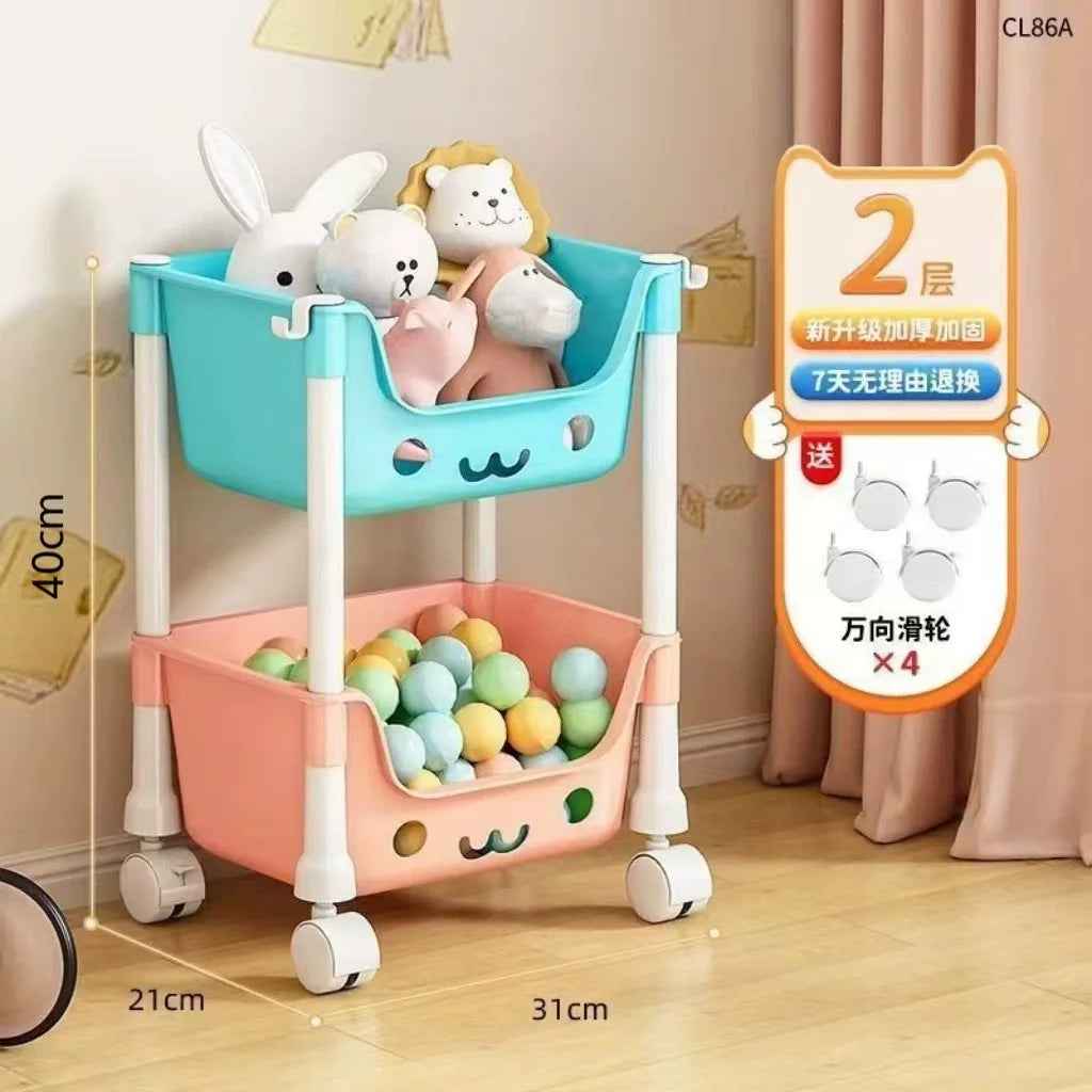 🛒 Rolling Storage Rack – Tidy Up in Style, Anywhere in the House! 🏠🧺 - ThiGui