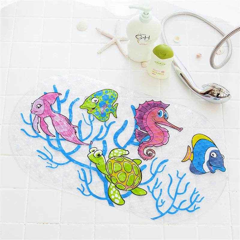🐾 Safe, Sweet & Splash-Ready – Cartoon Suction Bath Mat for Kids Who Love Bathtime Fun! - ThiGui