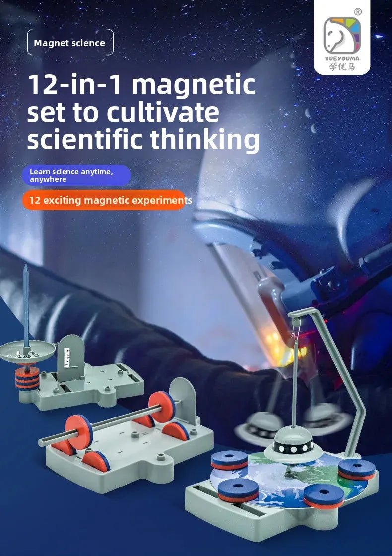 🧲 Magnetic Wonder Lab – 12-in-1 Science Kit for Curious Boys! 🔬✨ - ThiGui