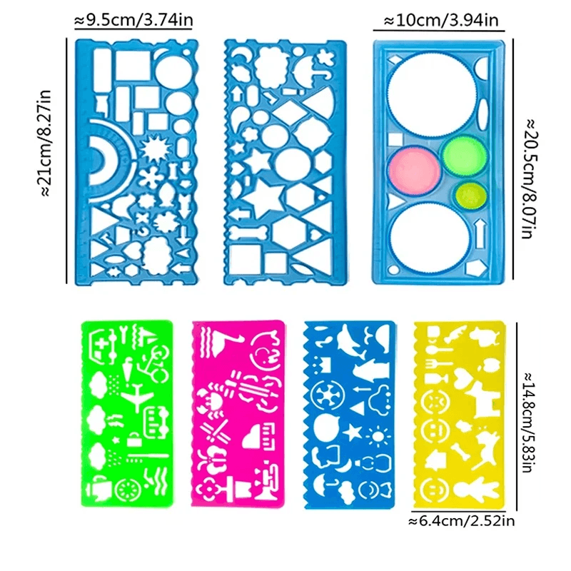 🎨Shape It, Trace It, Love It – Animal Art Ruler Set for Creative Little Hands! - ThiGui