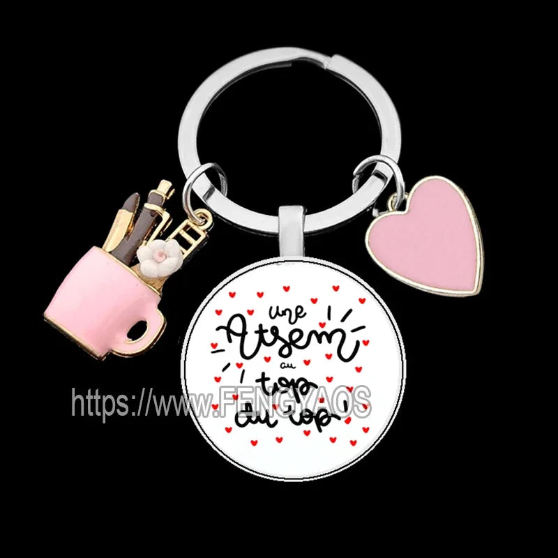 🧡 Merci Keychain – A Lovely Little Thank You for Amazing Teachers & Classroom Heroes! 🎁 - ThiGui