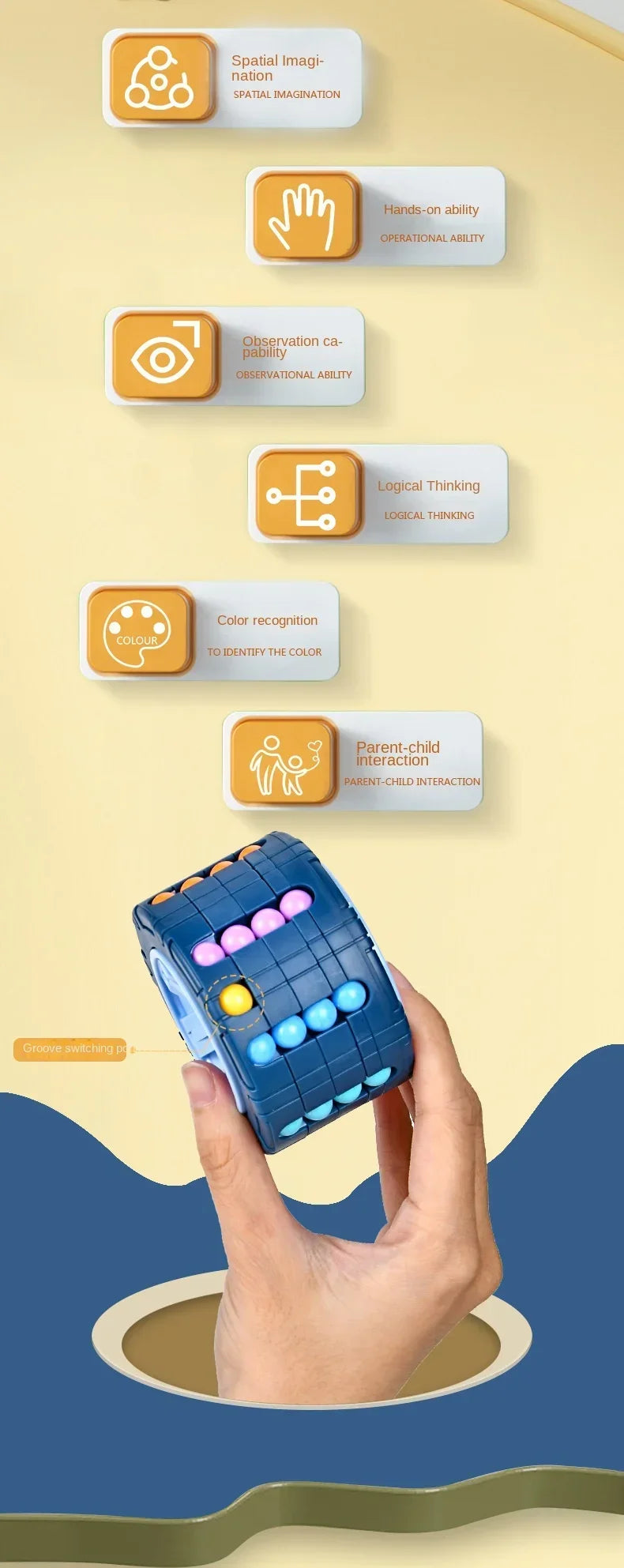 🧠 Magical Bean Cube – Fidget, Learn & Calm Little Hands! ✨🎯 - ThiGui