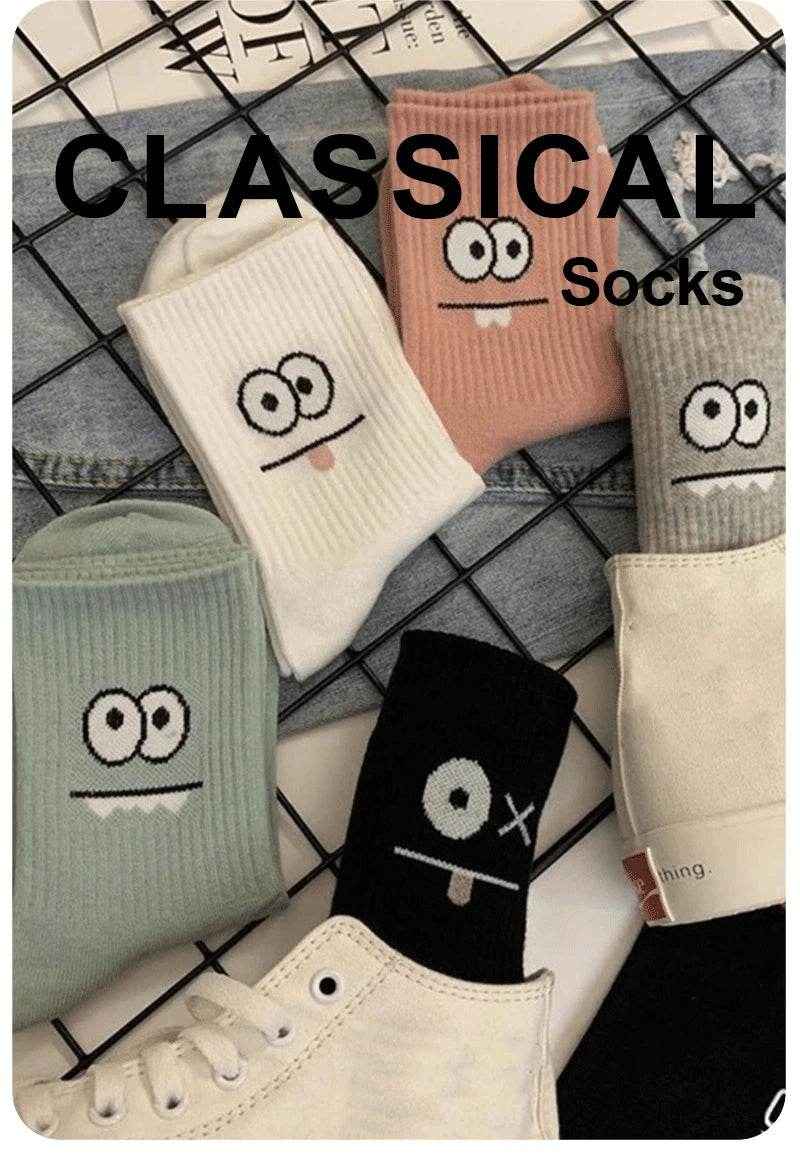🧦Adorable & Comfy Expression Socks – 5 to 10 Pairs of Pure Joy! - ThiGui