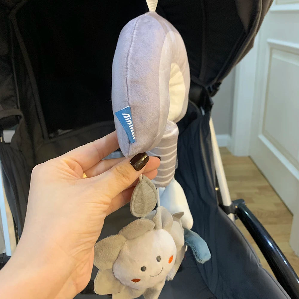 🐘 Snuggle, Shake & Smile! Hanging Plush Animal Rattles for Baby’s First Year 🍼💕 - ThiGui