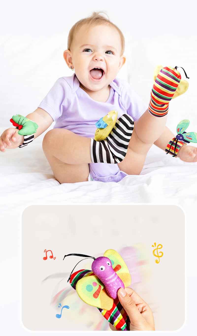 🐾 Sensory Fun for Tiny Toes & Wrists – Baby Rattle Socks & Bands! 🎶🧦 - ThiGui