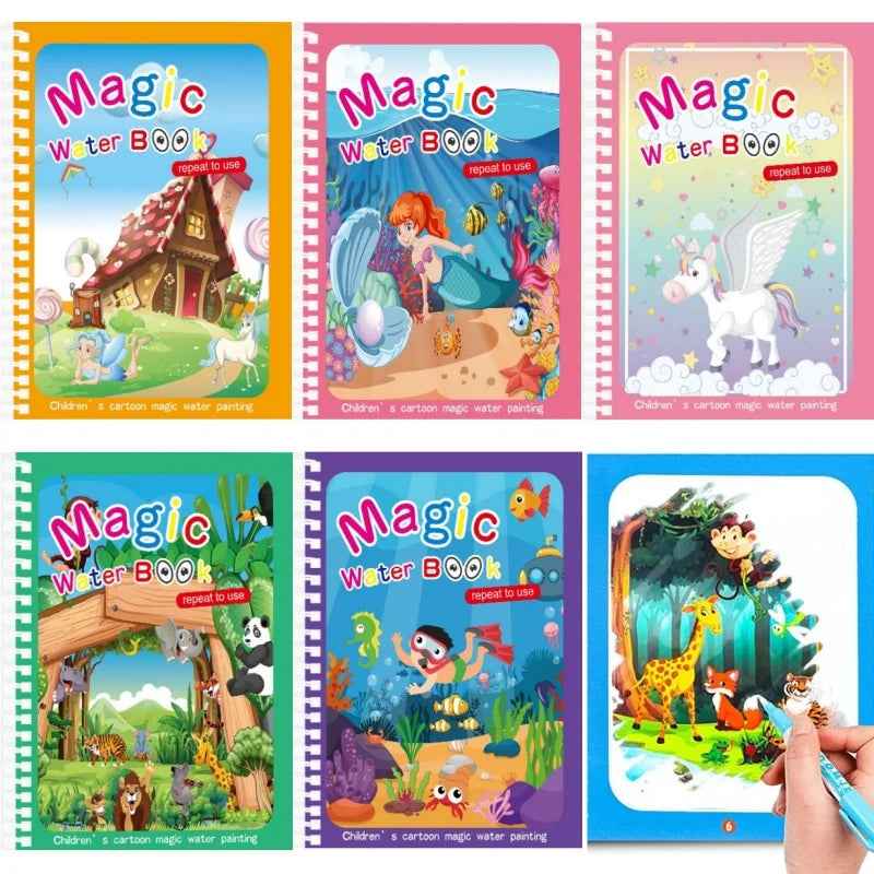 💧 Just Add Water – Mess-Free Magic Coloring Book for Little Artists! 🎨🦄 - ThiGui