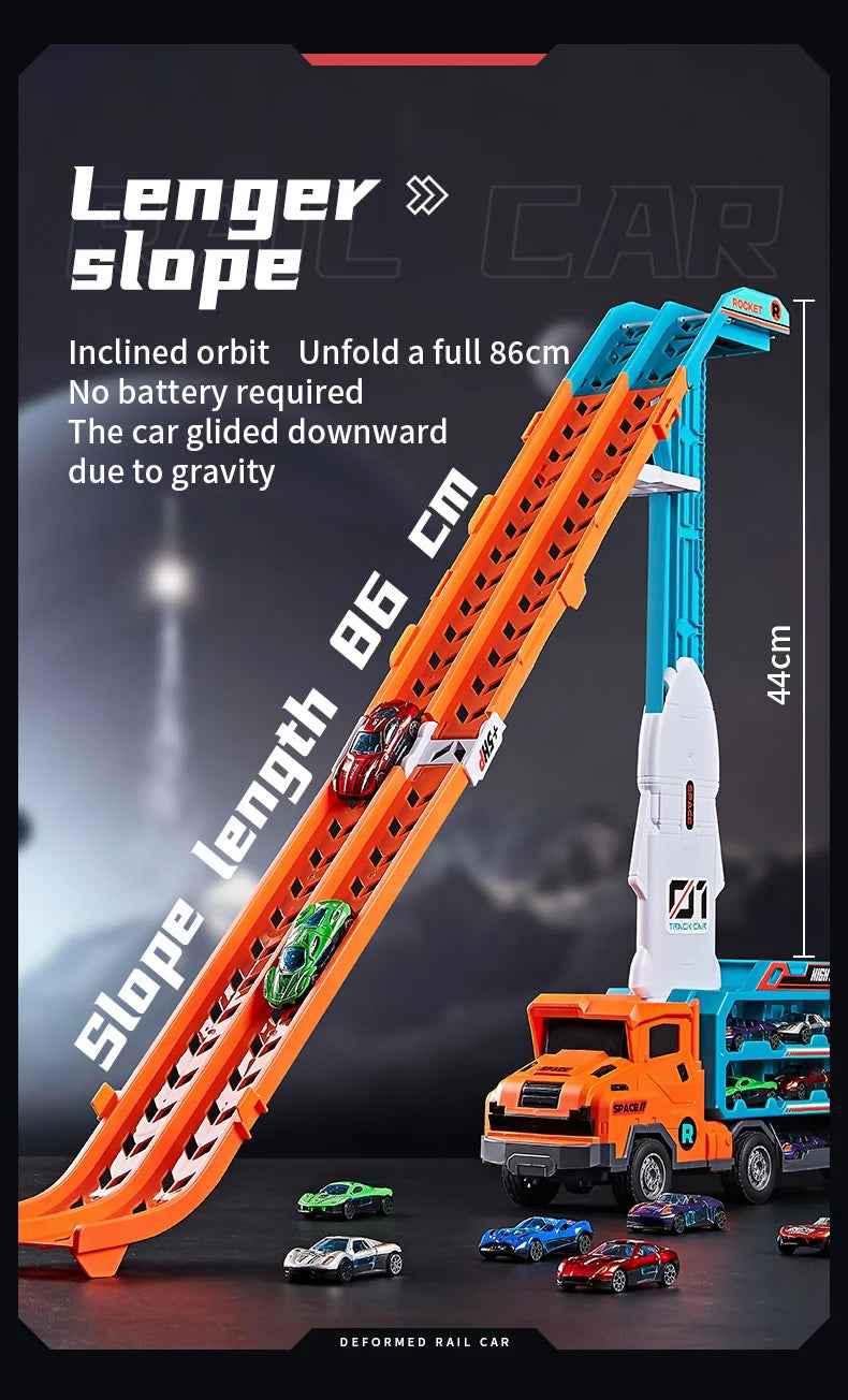 🚗 Rocket Racer Track Set – Loop, Launch & Transform into Hours of Fun! 🛞🚀 - ThiGui