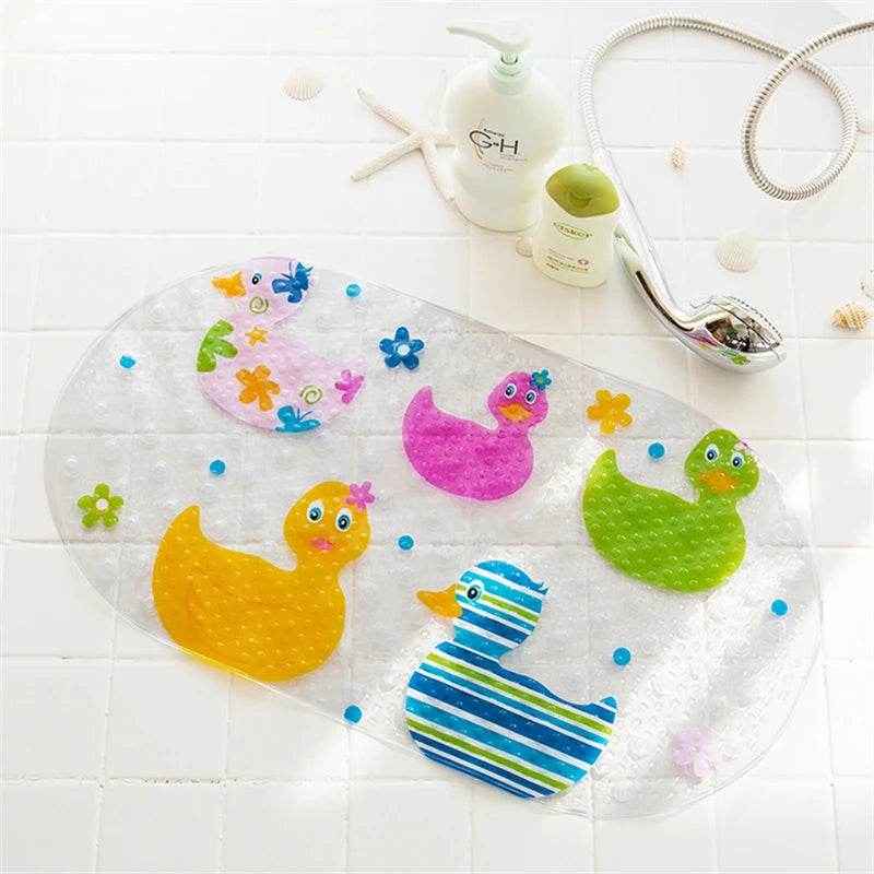 🐾 Safe, Sweet & Splash-Ready – Cartoon Suction Bath Mat for Kids Who Love Bathtime Fun! - ThiGui