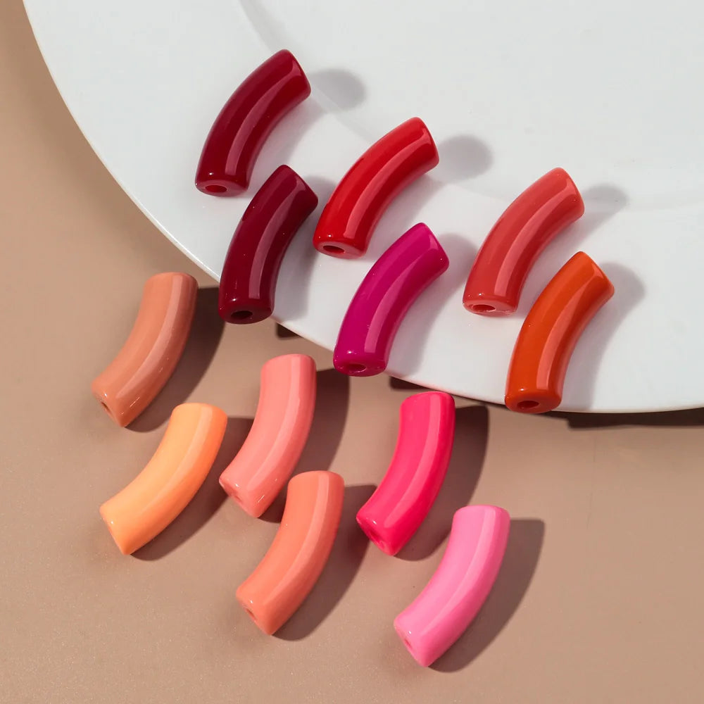 🌈 Lot de 20 Perles Tubes Arc-en-ciel – Idéal pour Créer des Bijoux Colorés et Fun ! 💫🧵 - ThiGui