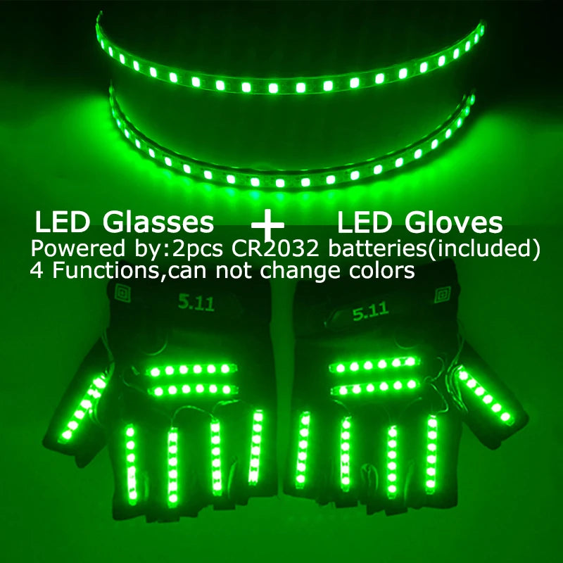 🧤 LED Glow Glasses + Gloves ✨ | Dance, Dazzle & Shine at Every Party! 🕺💡 - ThiGui