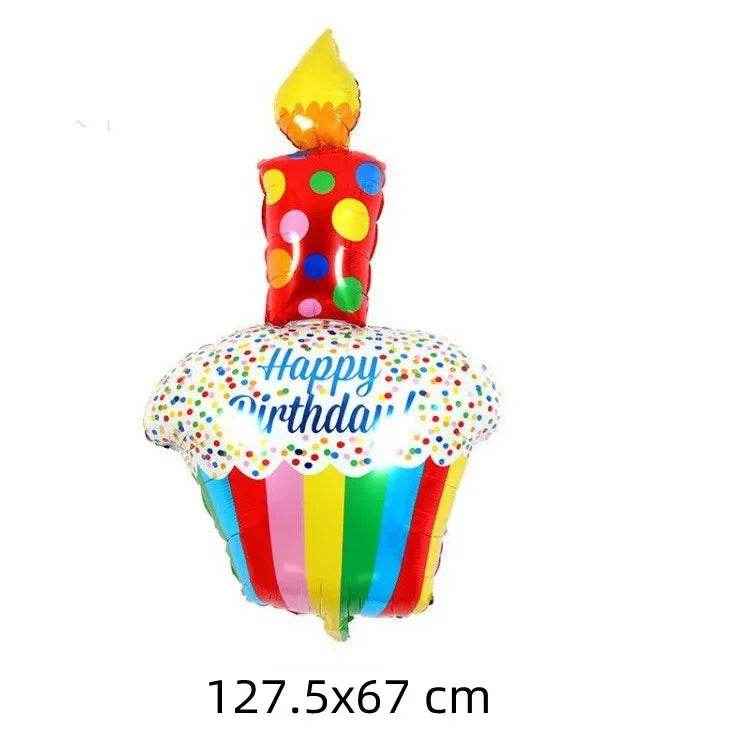 🎂Layer Up the Fun – Adorable Birthday Cake Balloon with Candles & Teddy for a Sweet Celebration! 🎂🎈 - ThiGui