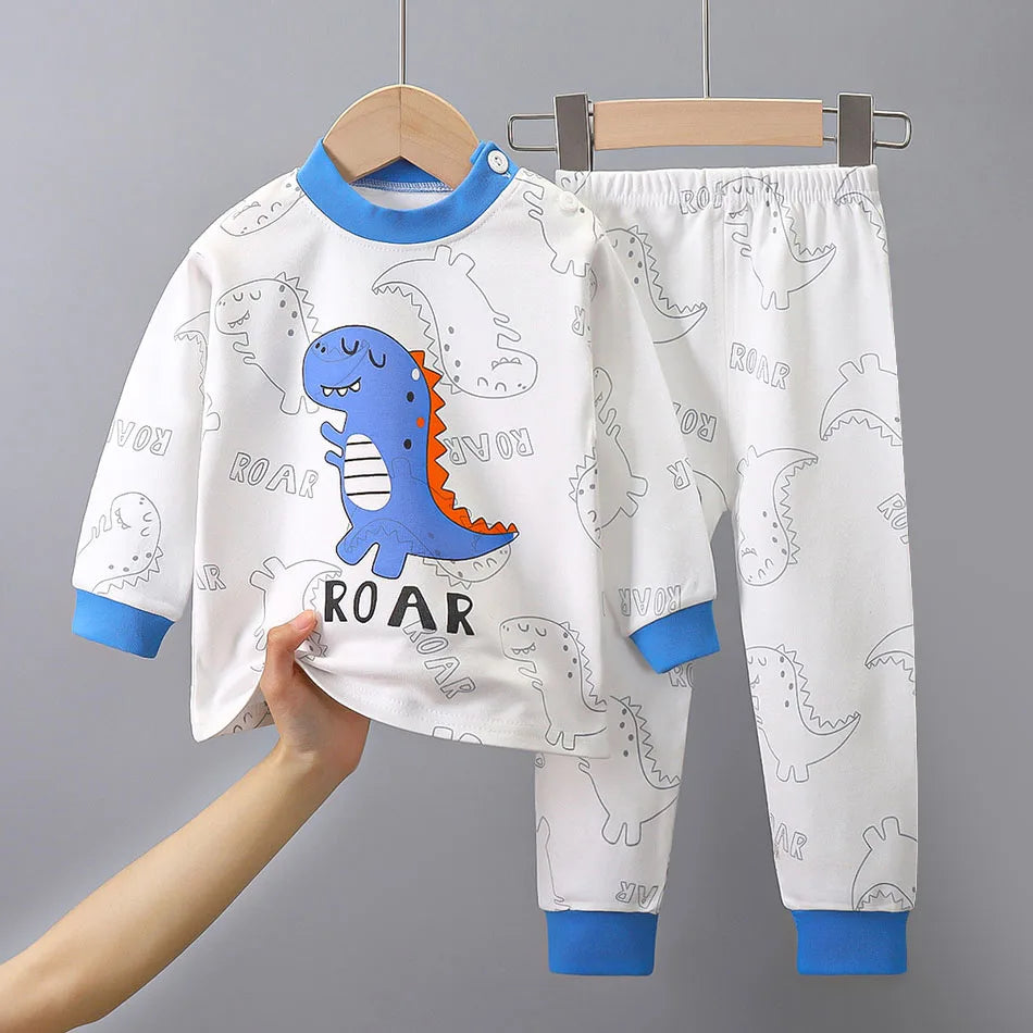 🦕 Snuggle Up in Dino Dreams – Comfy Cotton PJs for Boys & Girls 🌙💤 - ThiGui