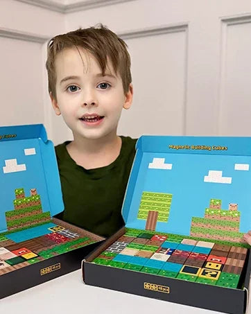 🧲 Build & Imagine! Magnetic Mine World Cube Set for Kids – Craft, Create, and Play 🎮🌍 - ThiGui