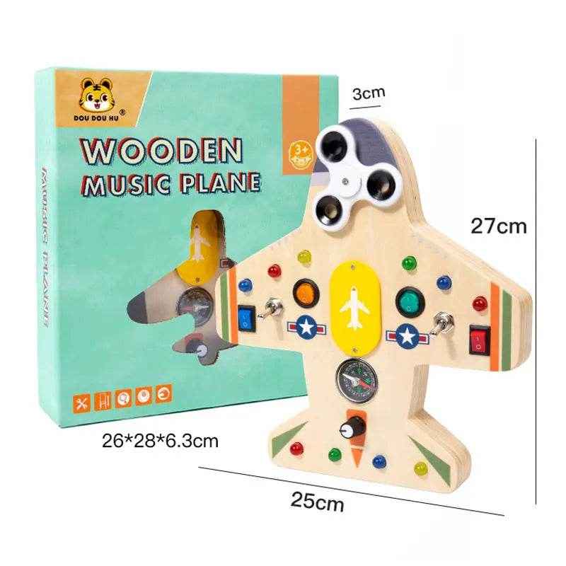 🌳Ultimate Montessori Busy Board – Light-Up Steering Wheel Fun for Curious Little Explorers! - ThiGui