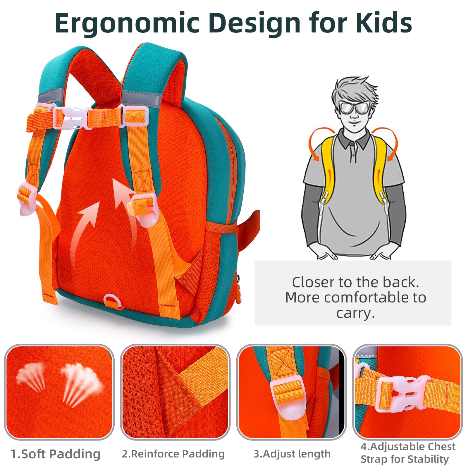 🎒🦕 Dino Preschool Backpack – Soft, Comfy & Roarrr-some for Little Explorers! 🌈👶 - ThiGui