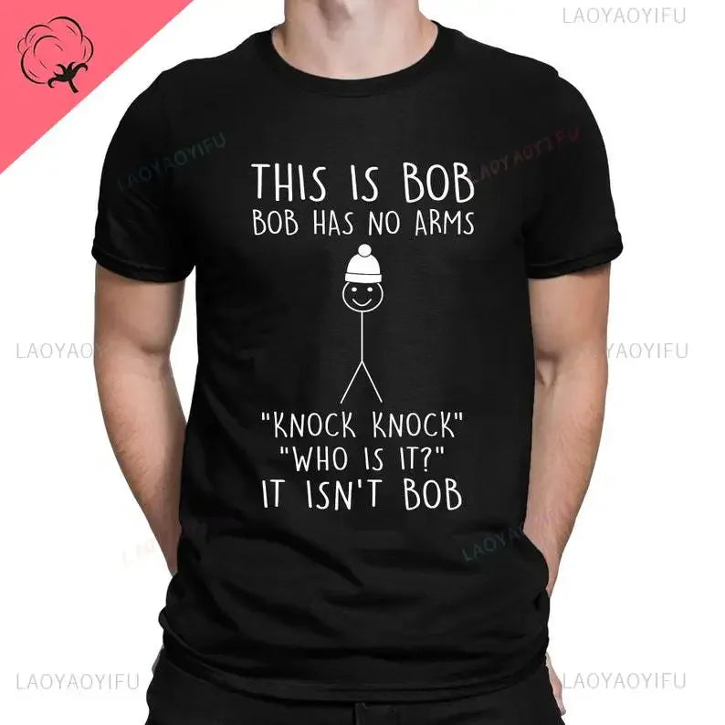This Is Bob Stickman Joke Tee 😂🎭 Funny Vintage Cotton Graphic Shirt - ThiGui