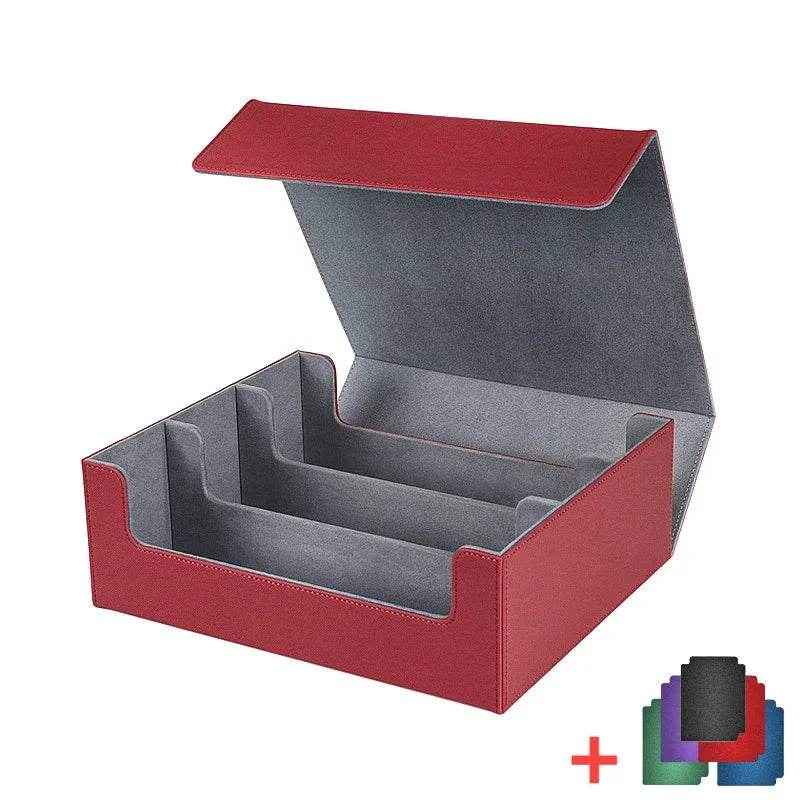 📚Deluxe Card Keeper: PU Leather Storage Box with Magnetic Lid for Trading Cards - ThiGui