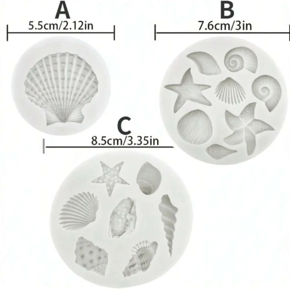 🐚 Bake Like a Beachy Dream – Silicone Shell & Conch Mould Set for Sweet Creativity! 🧁🌊 - ThiGui