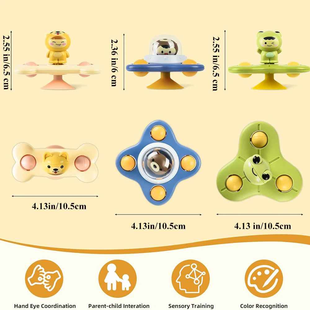 🌀 Stick, Spin & Smile – Suction Spinner Toy for Busy Little Hands! 🌈👶 - ThiGui