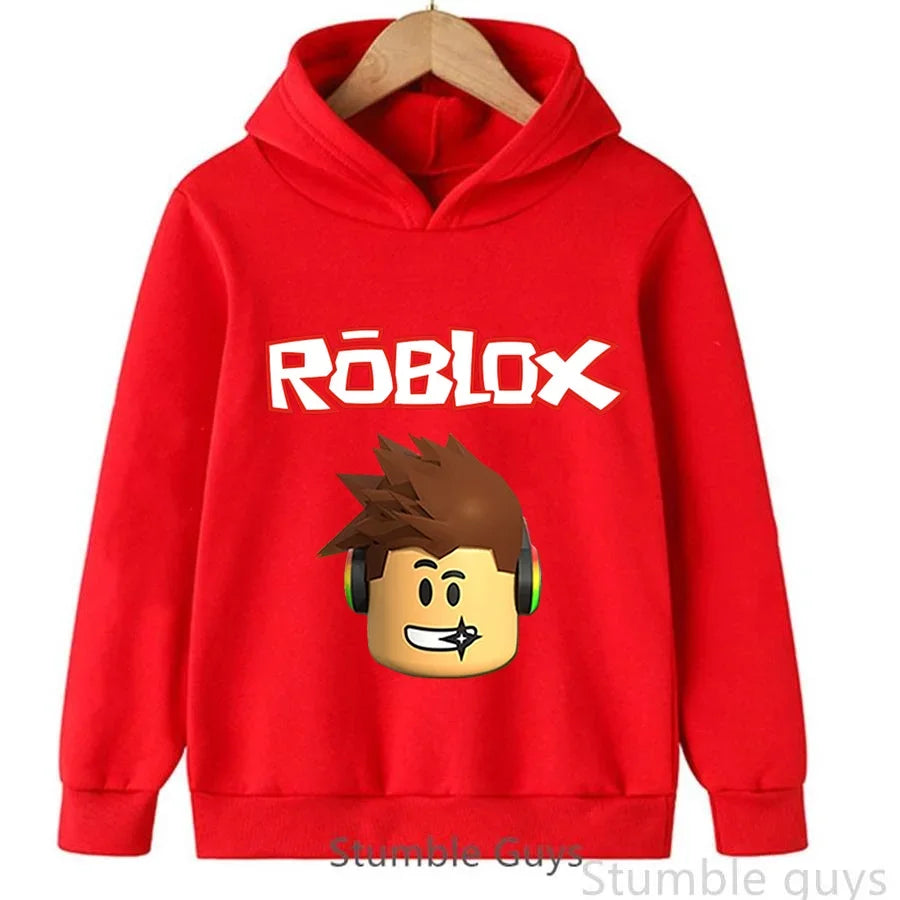 Roblox Autumn Kids Hoodie 🎮🍂 Trendy Game Graphic Sweatshirt - ThiGui