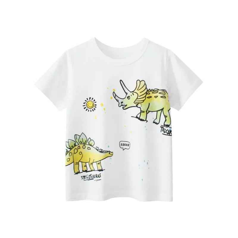 🦖 Roarsome Summer Style for Little Explorers! Dino-Mite Summer T-Shirt for Boys – Cool, Comfy & Full of Roar! - ThiGui