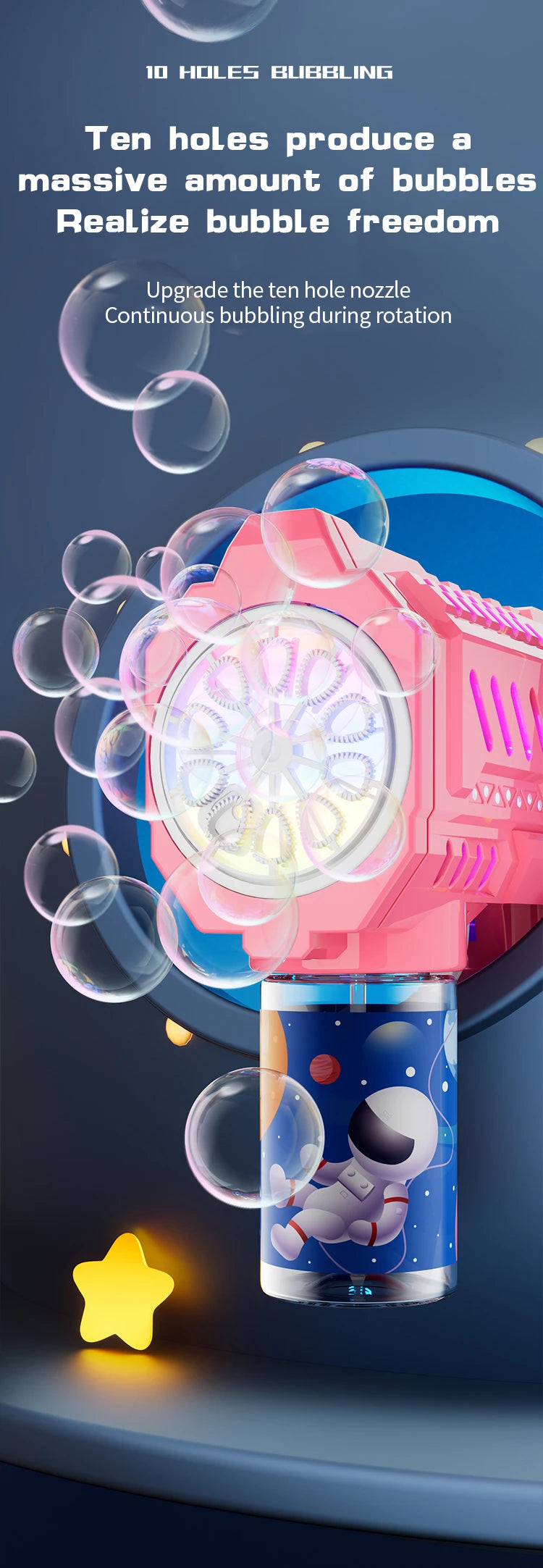 🎉 Electric Bubble Blaster – LED Lights & Fun for Boys! 🌈 - ThiGui