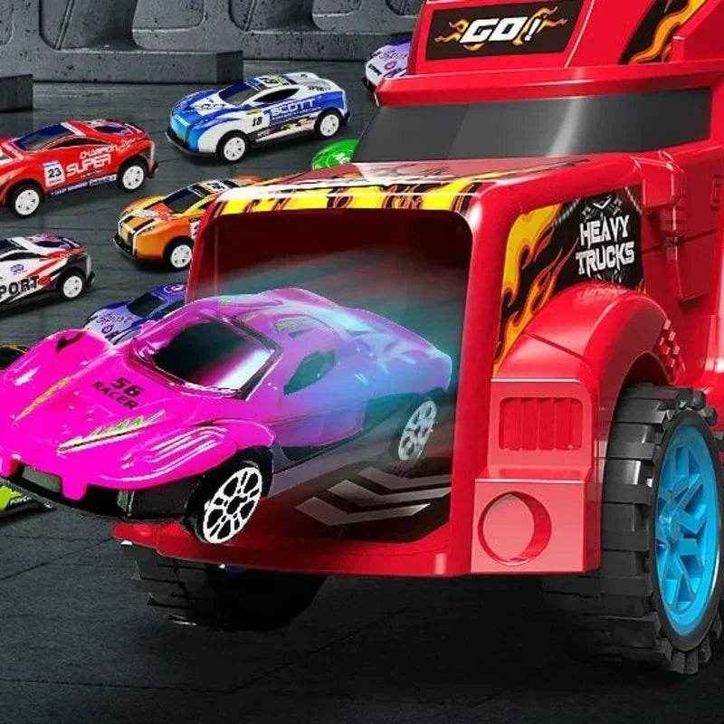 🚚Transforming Truck Toy with Folding Race Track for Boys Who Love Cars and Construction - ThiGui
