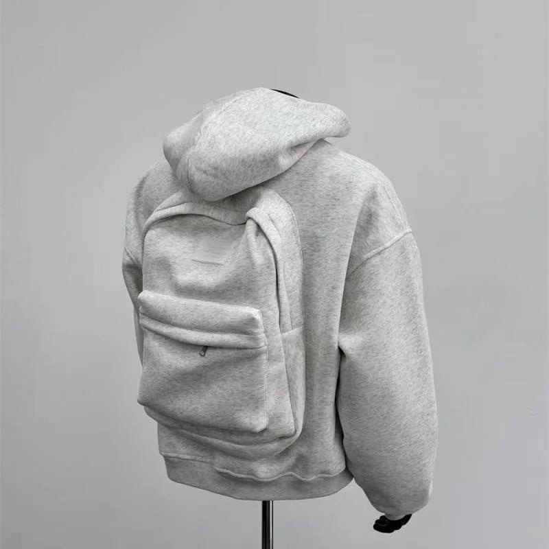 Backpack Hoodie for Boys – Cozy Pullover with Built-In Zip Bag 🎒🧥 | Street-Style, Warm & Practical - ThiGui
