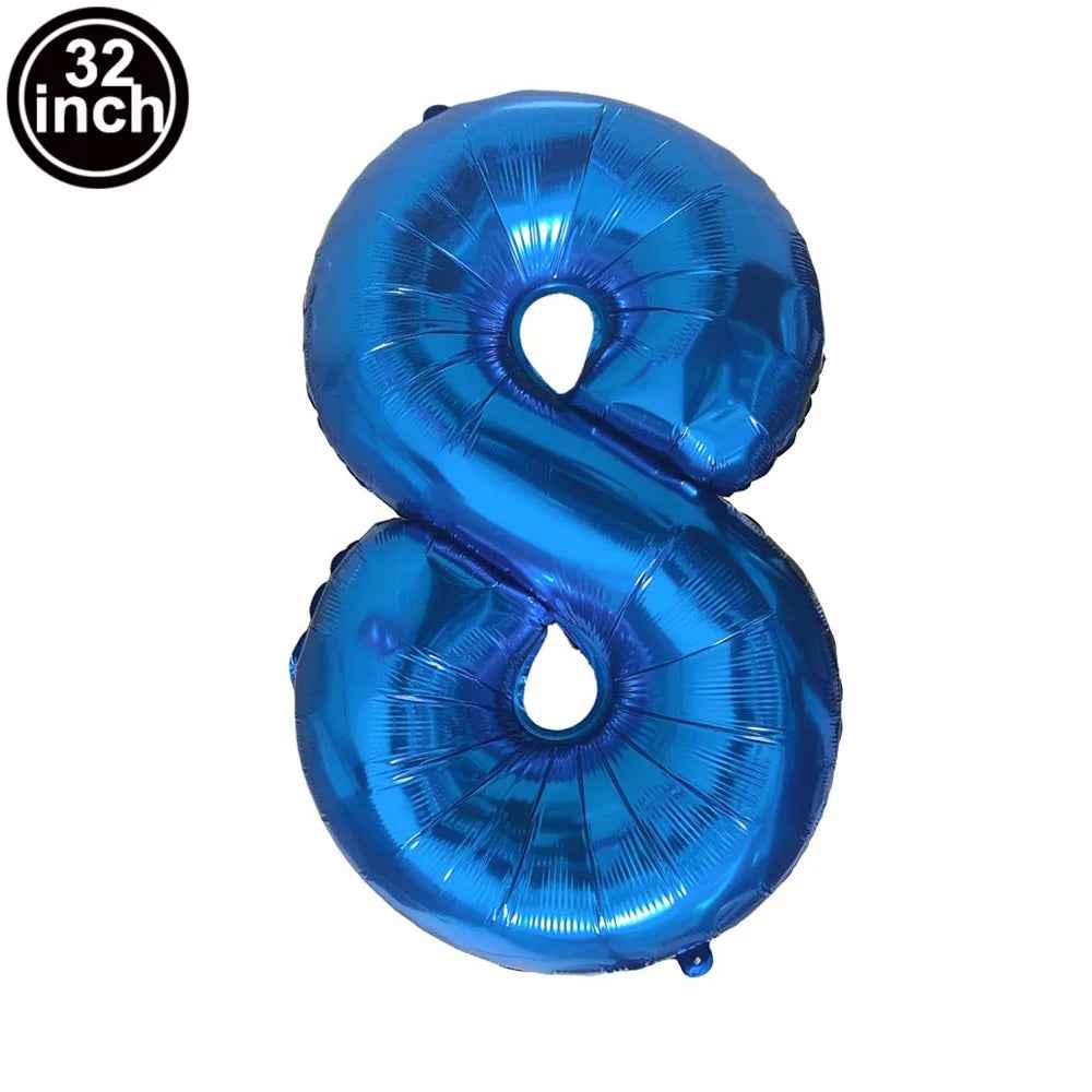 🎈Big Birthday Style – Navy Blue Number Balloons for a Picture-Perfect Party! - ThiGui