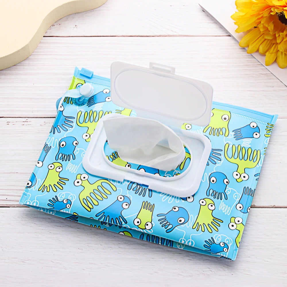 🧷 Smart Wet Wipes Bag – Snap, Strap & Go! Perfect for Mum Life on the Move! 💖🍼 - ThiGui