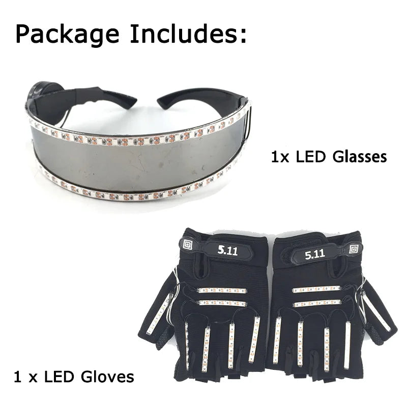 🧤 LED Glow Glasses + Gloves ✨ | Dance, Dazzle & Shine at Every Party! 🕺💡 - ThiGui