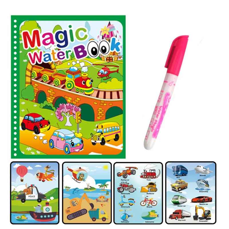 🌈 Magical Water Reveal Book 🖌️ No Mess, All Fun! Perfect for Little Explorers 🚀 - ThiGui