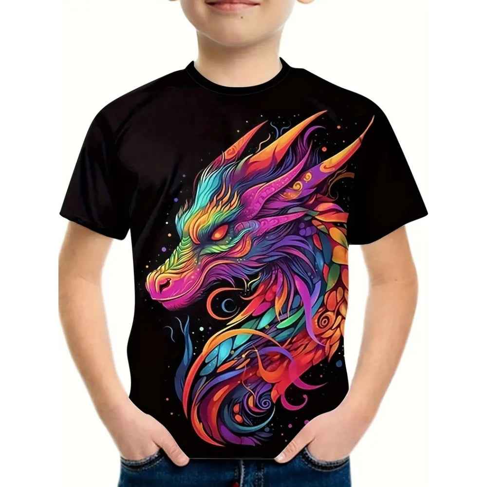 🦕 Epic Dino Adventure Tee – Roar Into Summer in Style! 3D Dinosaur Print T-Shirt for Boys – Cool, Bold, and Summer-Ready! - ThiGui