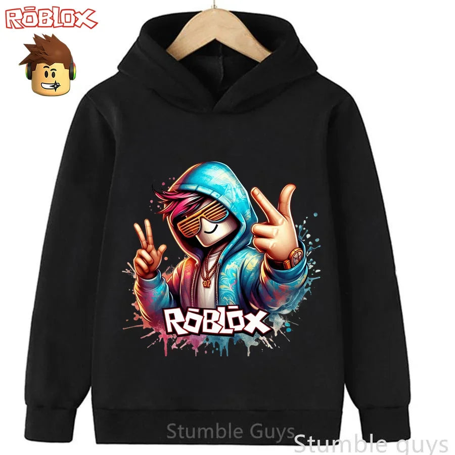 Roblox Autumn Kids Hoodie 🎮🍂 Trendy Game Graphic Sweatshirt - ThiGui