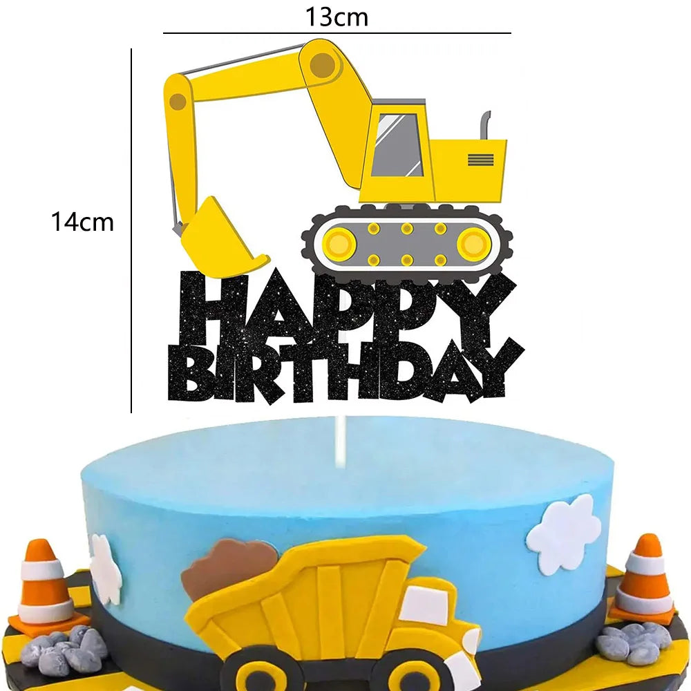 🚧 Party Zone Activated! Construction-Themed Tableware Set for Boys Who Dig Trucks 🛠️🎉 - ThiGui