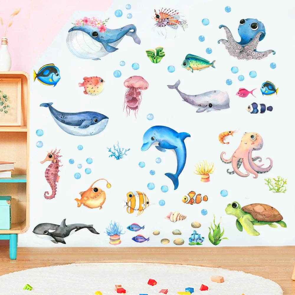🐠 Under-the-Sea Wonder – Marine Life Wall Stickers to Transform Any Room into an Ocean Adventure! - ThiGui
