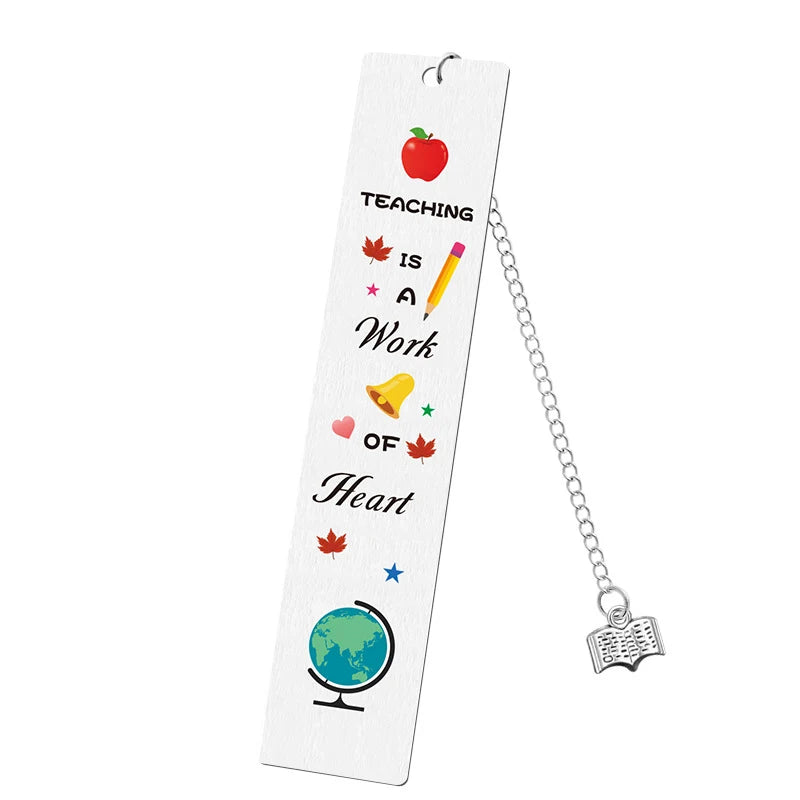📚🌟 A Bookmark That Says “Thank You” – Colourful Steel Gift for Inspiring Teachers ✏️🍎 - ThiGui